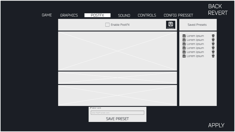 Settings Enhancements