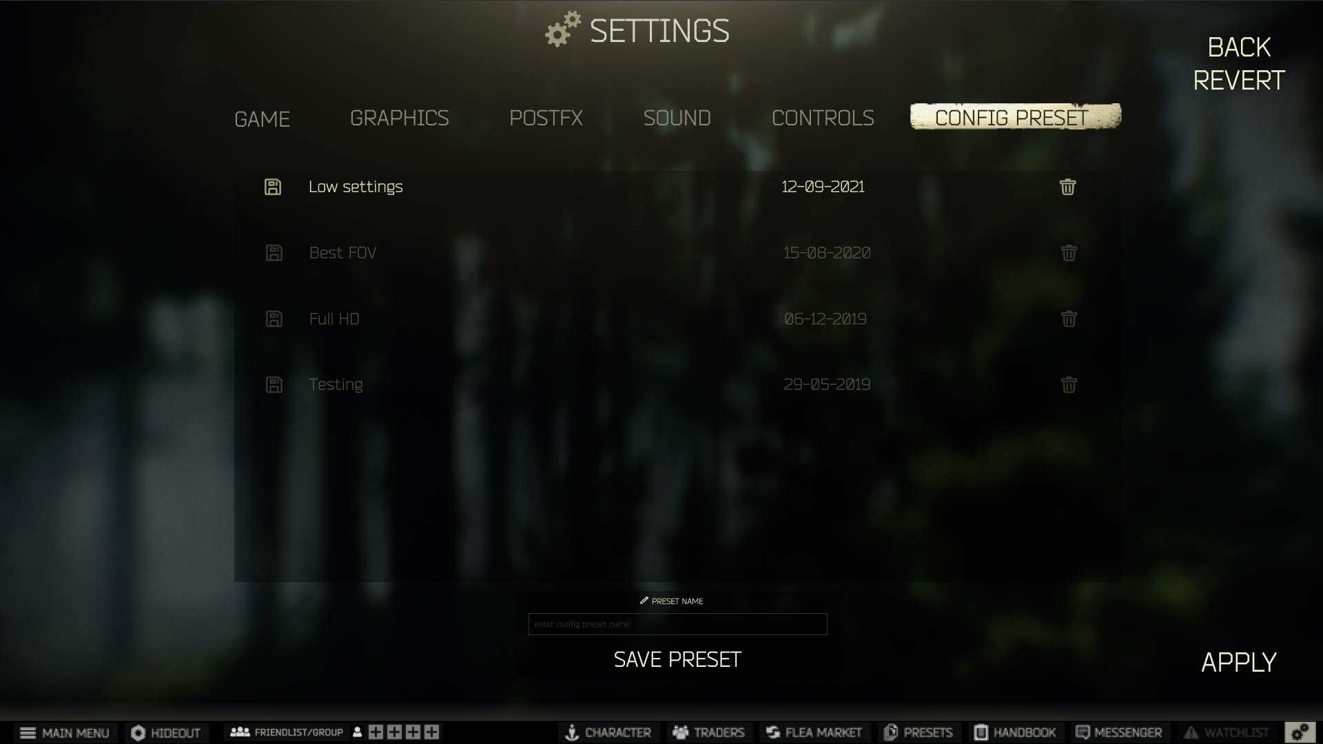 Settings Enhancements